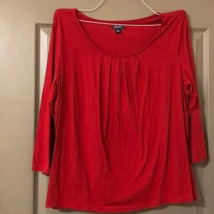 American Living, xL long sleeved red women’s top.